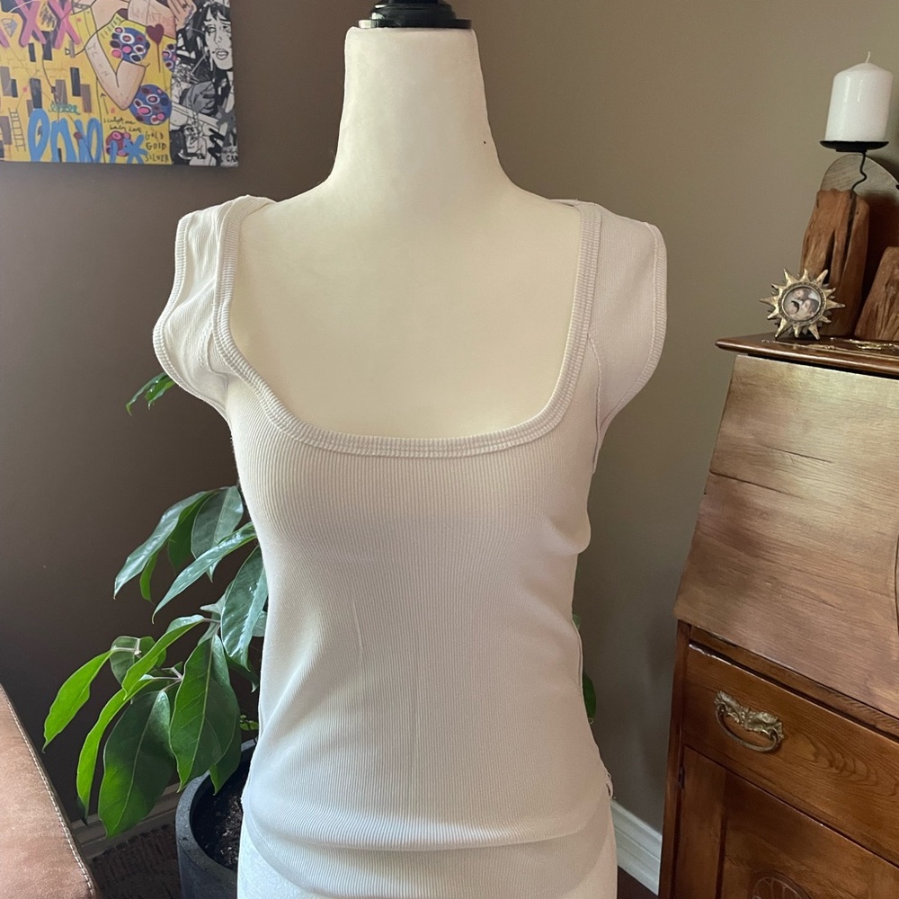 Free People We The Free Cream Coloured Tank